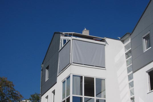 windstabile Senkrechtmarkise